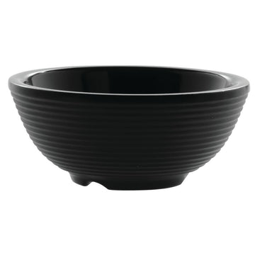 Products 4 oz./118 mL Ribbed Ramekin by Tablecraft – Large, 4.0 ounces, Melamine, Black, Pack of 12