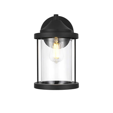 Roy One Light Outdoor Wall Sconce Black by Lighting Design – Iron, Black, Model OD402W12BK