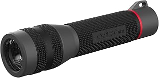 Coast GX30 2300 Lumen Waterproof Alkaline and Rechargeable Dual Power LED Flashlight with Twist Focus, Anti-Roll Cap and Textured Handle, 6 x AA Batteries Included (length 8.5 inches)