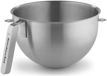5-Quart Mixing Bowl with J Hook Handle by KitchenAid – 5-Quart, 5.0 quarts, Stainless Steel, Model KSMC5QBOWL