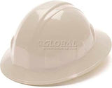 White Hard Hat 6 Pt. Full Brim Ratchet Suspension ANS1 Z89.1 Pyramex12 Pack