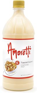 Amoretti Toasted Coconut Compound 2.2 lbs - Natural Flavors, Shelf Stable Even After Opening, Certified Kosher, TTB Approved, Perfect for Baking Applications & Beverages