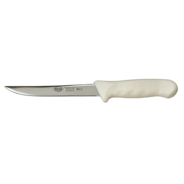 6" White Plastic Boning Knife with Handle by Winco – 6", Stainless Steel, White, Model KWP-62