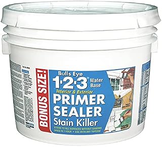Zinsser 2-Pack of 2.5 gal 02025 White Bulls Eye 1-2-3 Water-Based Stain Blocking Primer/Sealer