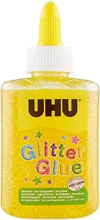 UHU Glitter Glue Bottle 90ml Yellow
