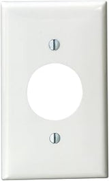 Leviton 1-Gang Single 1.406-Inch Hole Device Receptacle Wallplate, 80704-W, White