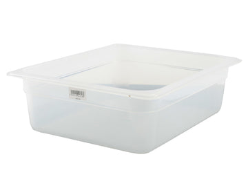 26PP190 Translucent Half Size 6" H Food Pan by Cambro – Half Size, 9.4 quarts, polypropylene, White