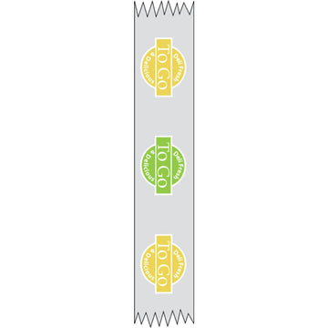 Transparent Food Tape Imprinted "Deli Fresh To Go" - 1"W x 500 ft Roll by HUBERT – Large, Plastic, Clear, Model 150XCPDELIFR