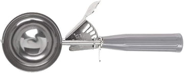 HUBERT 4 oz Portion Control Disher Stainless Steel with Grey Polypropylene Handle - #8