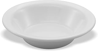 Carlisle FoodService Products Kingline Reusable Plastic Bowl Fruit Bowl for Home and Restaurant, Melamine, 5 Ounces, White