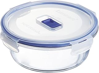 Luminarc Pure Box Active Glass Food Storage Container with Sliding Vent Lid (Round 920ML)