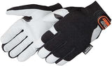 Liberty Glove & Safety 0856XL Lightning Gear Goatskin Leather Mechanic Glove with Reinforced Thumb Crotch, X-Large, White (Pack of 1 Pair)