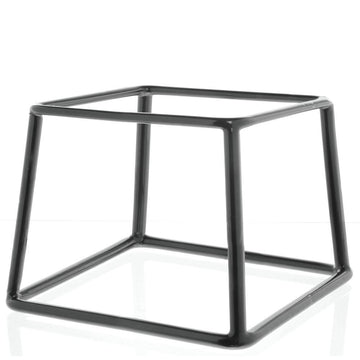 Pedestal Display Riser Square Black Rubber-Coated - 7"L x 6"W x 5"H by HUBERT – Alloy Steel, Black