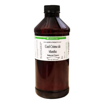 Cool Creme De Menthe Super Strength Flavoring, 16 Oz, Creamy Mint Extract for Baking and Beverages, Ideal for Ice Creams, Cocktails, and Sauces, USA Made by LorAnn Oils – Model