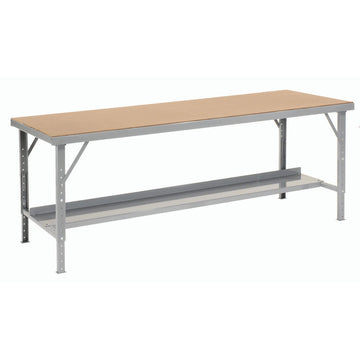Heavy-Duty Extra Long Hardboard Folding Assembly Workbench by Global Industrial – 34"L x 84"W x 6"H, Steel, Gray, Model 606767