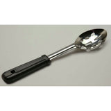 Perforated Serving Spoon Stainless Steel with Black Comfort Grip Handle - 11"L by HUBERT – Stainless Steel, Silver