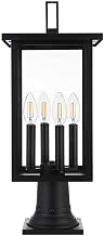 Sheridan Four Light Outdoor Post Mount Black
