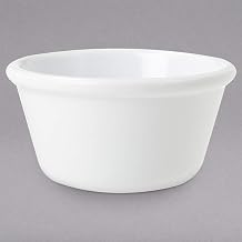 GET RM-388-W Melamine Ramekins, 3 Oz, 3.25" Diameter x 1.75" Deep, White, Case of 4 Dozen