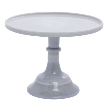 10" Marble Cake Plate by by Mosser Glass – Glass, Gray Marble, Model 633449-24010MBL