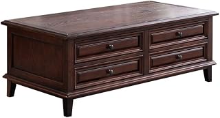 Mesa para Centro De Sala Wooden Coffee Table Living Room Four Drawer Storage Coffee Table Home Furniture Coffee Table