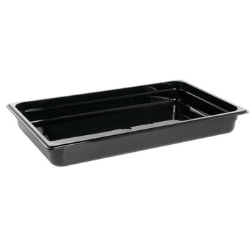 Camwear Full Size Black Polycarbonate Cold Food Pan - 2 1/2"D by Cambro – 2.5 inches, Polycarbonate, Black