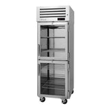 Pro Series Single Section Heated Cabinet with Two Half Height Glass Doors by Turbo Air – Model PRO-26-2H2-G
