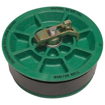 Monitor Well(TM) Locking Plug by Cherne – 8", Plastic, Green, Pack of 2, Model 271735