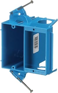 Carlon SC200DV Dual Voltage Box with Bracket and Angled Side Nails, 20.5 cu. in., Blue, PVC