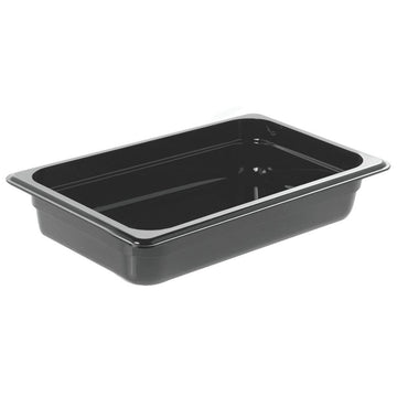 32CW110 Black Camwear 1/3 Size x 2.5" D Food Pan by Cambro – 2.5 inches, Polycarbonate (PC), Black, Model 99511326600