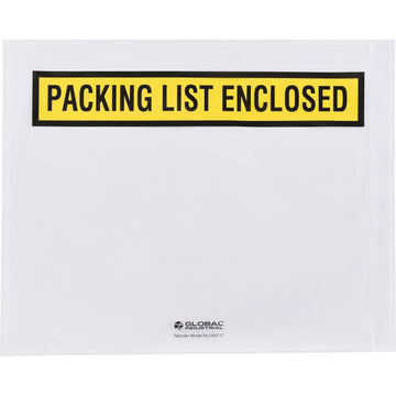 Panel Face Envelopes by Global Industrial – One Size, Plastic, Clear, Model FD-1C-9046