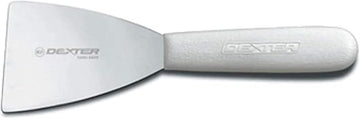Dexter Russell S290RC Sani-Safe (17313) Pan Scraper, 7-1/2" O.L, 3" blade, stiff, round corners, stainless steel blade, textured, polypropylene white handle, NSF Certified, Made in USA