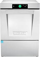Hobart Advansys LXNR-2 dishwasher high temp smart connect undercounter with booster and Puri Rinse, Satin