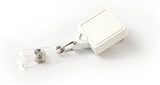 KEY-BAK MINI-BAK Square Retractable Badge Holder with a with a 36" Retractable Nylon Cord, Swivel Bulldog Clip, Twist-Free I.D. Badge Strap and Made in The USA