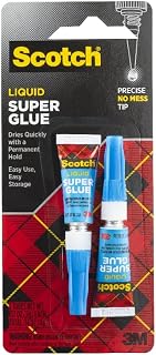 Scotch Advanced Formula Super Glue Gel, 2-Pack (AD122), 0.07 oz Tubes – Fast-Drying, No-Run Adhesive for Wood, Metal, Ceramic, Plastic & More
