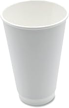Boardwalk Paper Hot Cups, 500 Count, 16 oz, White, Double-Walled