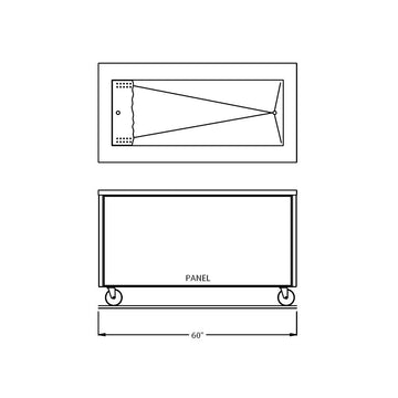 60" Enclosed Base Iced Cold Food Table by Randell – Stainless Steel, Model RAN IC-4