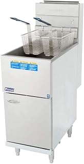 Pitco Gas Fryer, 14" Tube Fired Floor Model, 122k BTU Output, 50 lb Oil Capacity, Millivolt Control No Electric Required, Stainless Steel Construction, 45C+S_LP
