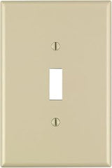 Leviton 1-Gang Toggle Device Switch Wallplate, Oversized, Thermoset, Device Mount, 86101, Ivory