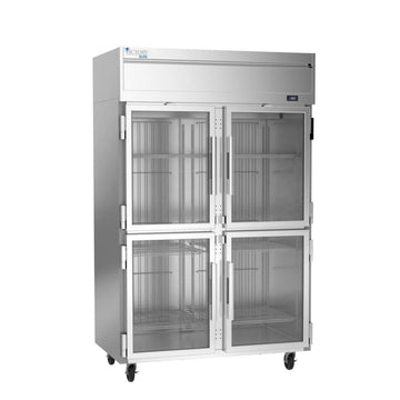 Elite VERSA-2D-HG-HC Two Section Refrigerator with Glass Half Doors by VICTORY – Commercial Grade