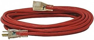 Southwire 25ft SJTW 14/3 Outdoor Ext Cord W/ Lighted End (Red)