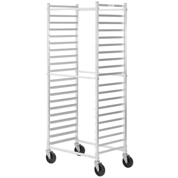 Bun Pan Sheet Pan Rack for 20 Pans Aluminum Side Load - 28" L x 18" W x 70" H by HUBERT – Aluminum, Grey, Model HUB411AKD