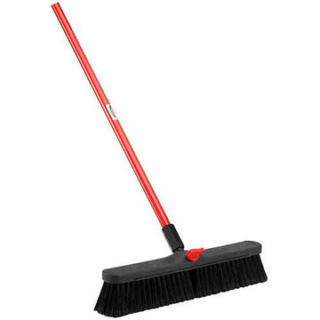 LIBMAN Push Broom with Resin Block - 18" - Fine-Duty Bristles - Lot of by LIBMAN COMMERCIAL – Plastic,Steel,Nylon,Pet,Resin Block, Green, Pack of 4, Model 800B598655