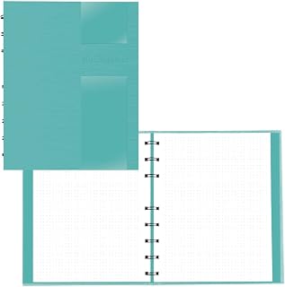 Blueline Lux Collection Dotted Journal, Aqua, Laminated and Spot Varnish Hard Cover, 9.25" x 7.25", 192 Pages (A6015.85)