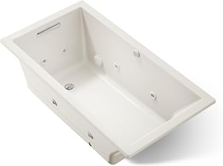 Kohler K-1168-XHGH-96 Underscore Rectangle Bathtub, Biscuit