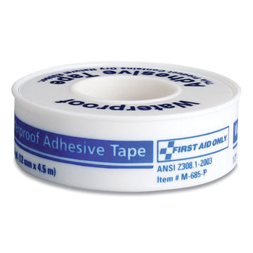 Waterproof Tape w/Plastic Spool by First Aid Only – 1 inch x 5 yards, Plastic, White, Model FAO730015