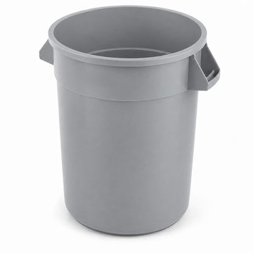 Commercial Round Trash Can – 20 Gallon, Gray, NSF Listed, Heavy Duty Plastic
