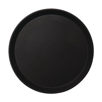 Camtread Round Server Tray by Cambro – Fiberglass, Black, Model 1100CT110
