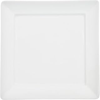 CAC China F-SQ7 Paris-French Square 7-1/2-Inch New Bone White Porcelain Thin Square Plate, Box of 36
