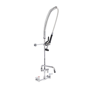8" O.C. Workforce C/C Splash Mount PreRinse W/Add-A-Faucet by BK Resource – Model BKF-VSMPR-WB-AF8-G