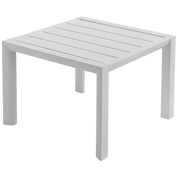 Sunset 20" x 20" Low Table in White by GROSFILLEX INC – Aluminum, Model Grosfillex